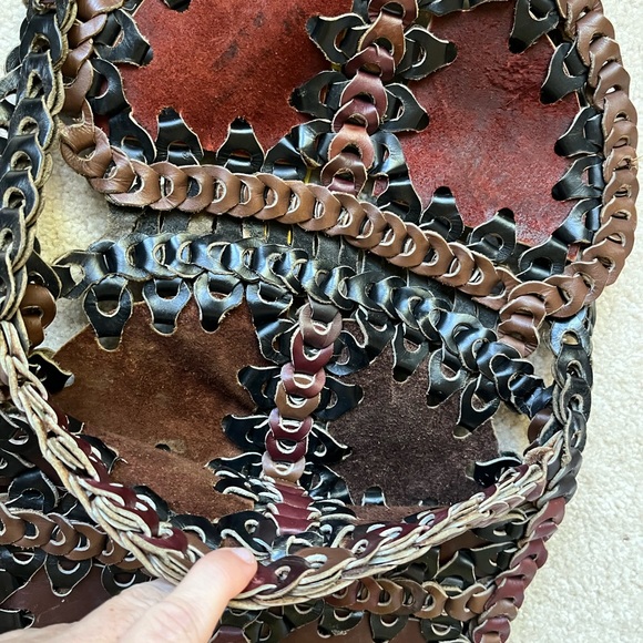 Vintage leather boho purse - Picture 3 of 4